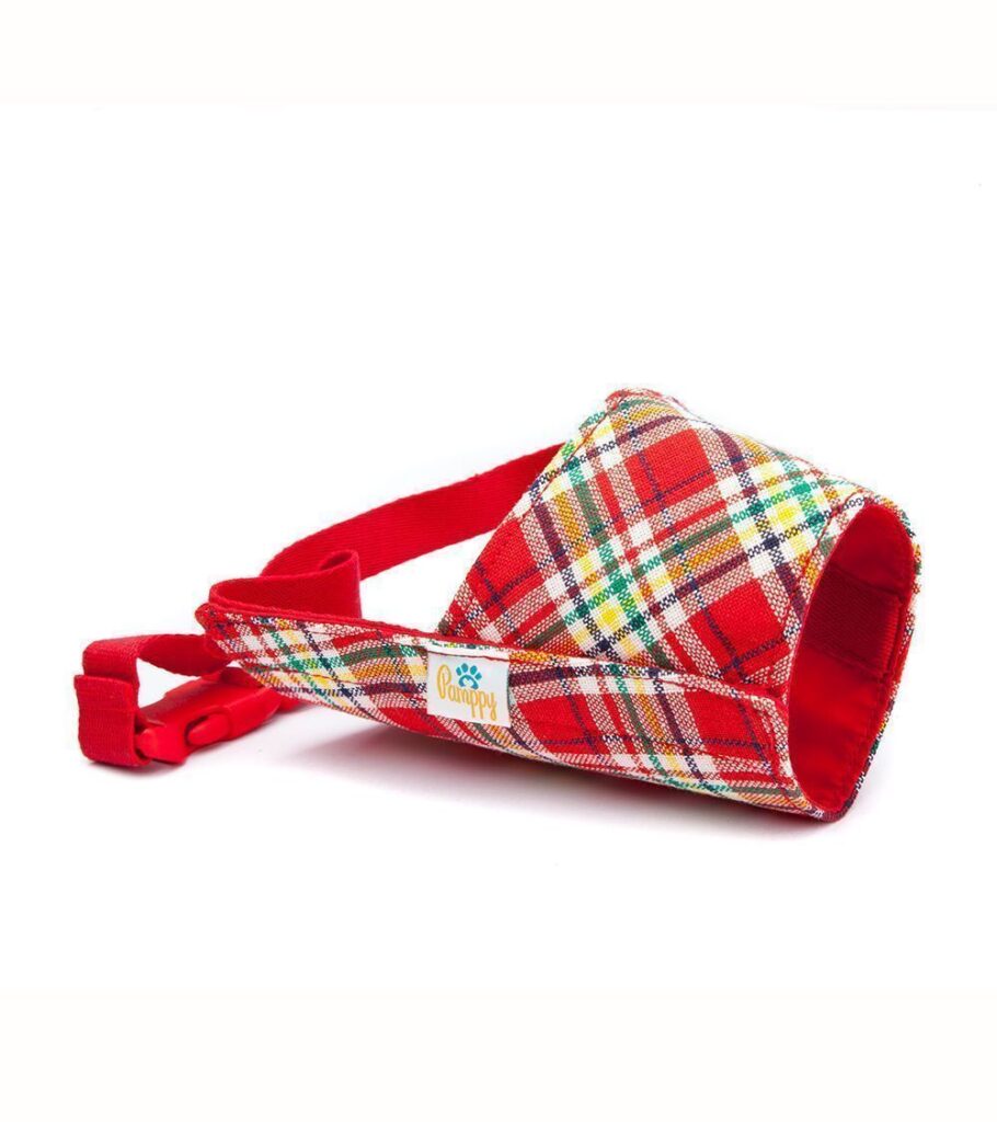 Bozal Perro Tartán Rojo - Pamppy