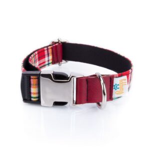 Collar Perro Funny Tartán Rojo - Pamppy