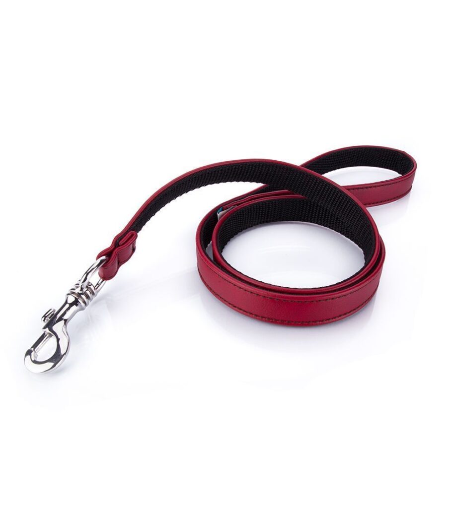 Correa para perro Piel Vegana Roja - Pamppy